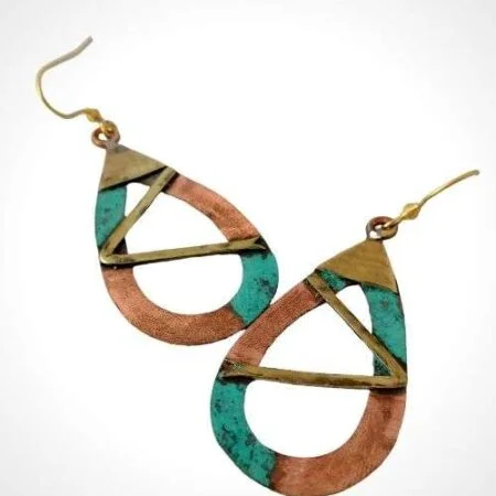 Drop copper & Bronze Earrings