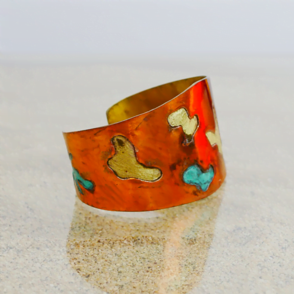 New Bold Wide Boho Turquoise Cuff Bracelet - Image 2