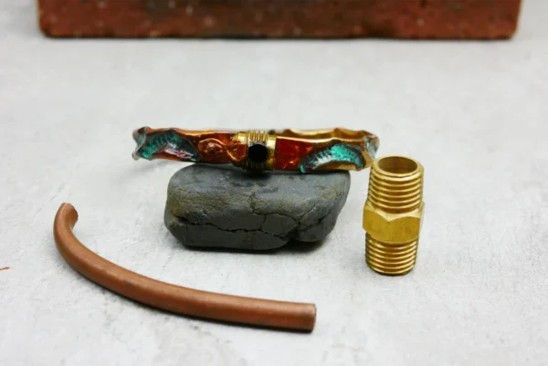 eco friendly jewelry-Air Chased Copper bracelet