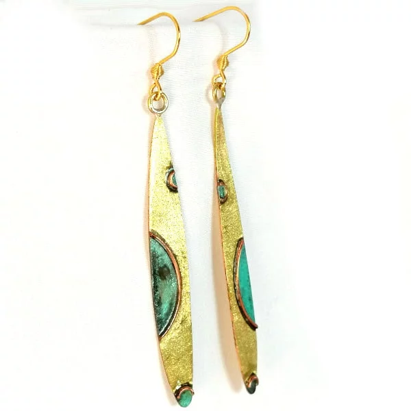 bronze-long-oval-earrings