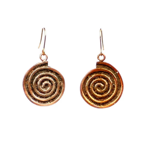 spiral drop earrings