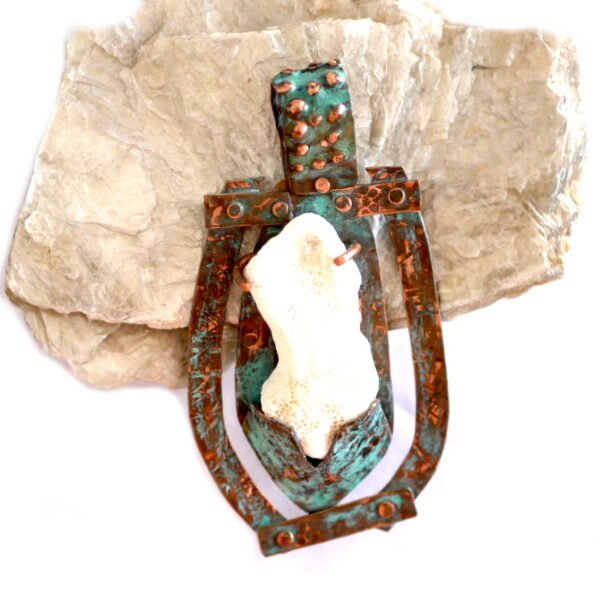 white coral pendant