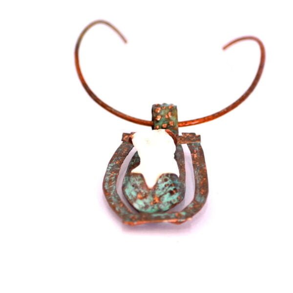 white coral pendant