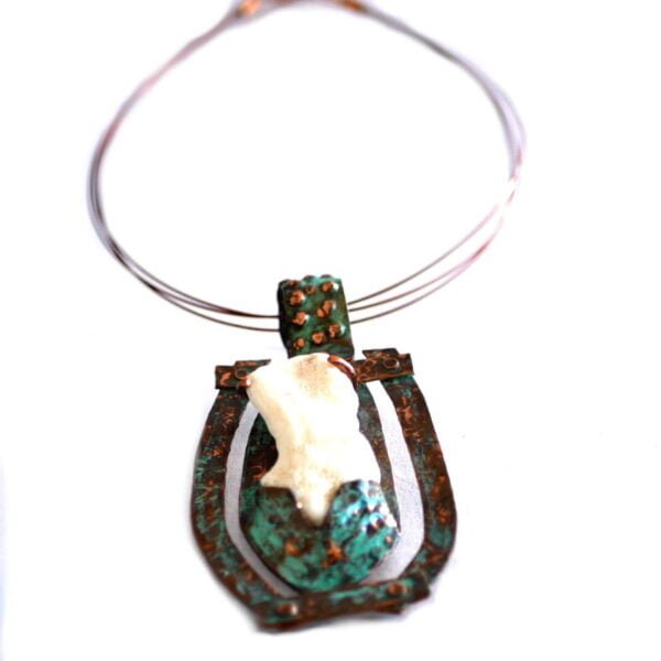 white coral pendant