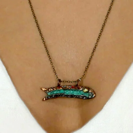 women's fish necklace.