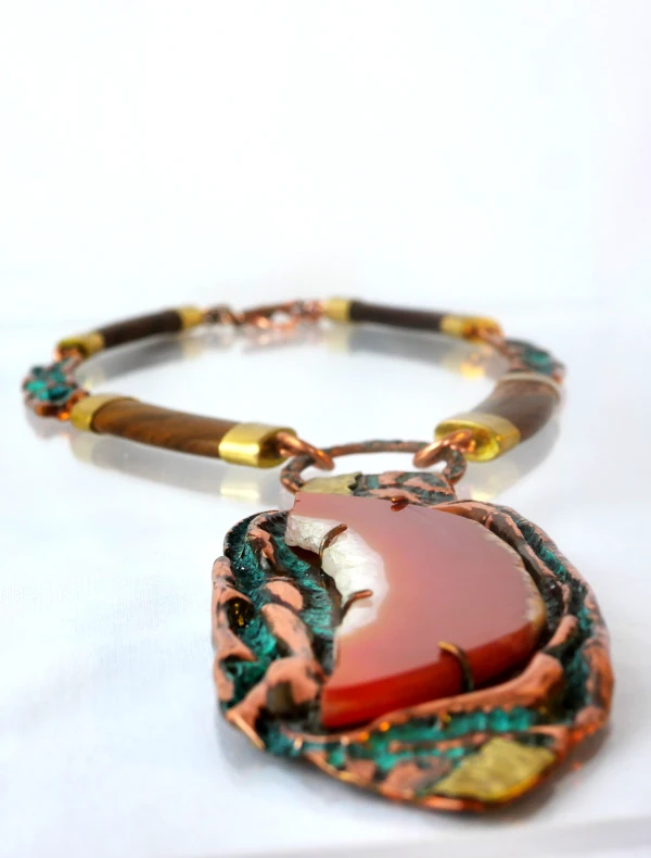 recycled jewelry -pipe choker