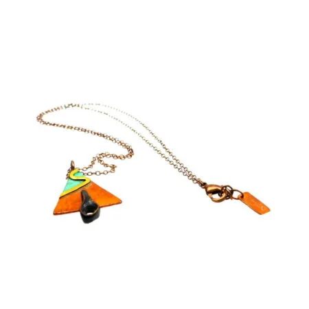 Small copper pendant with cactus